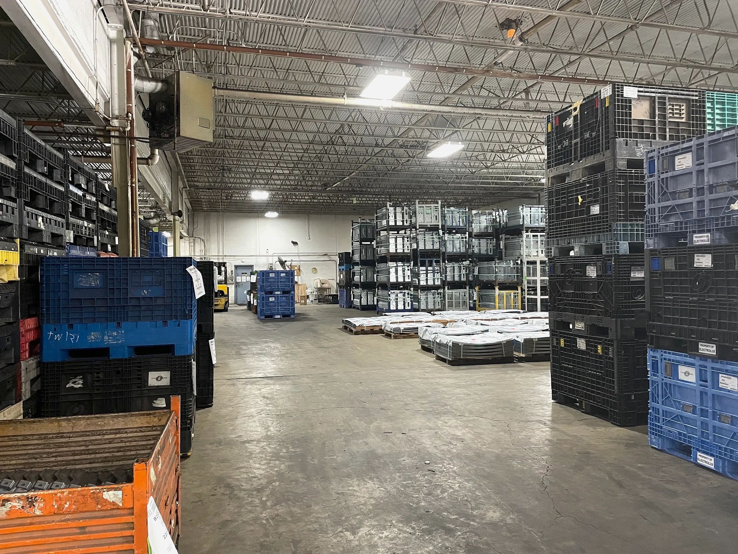 Industrial warehouse storage facility interior